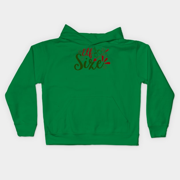 Christmas Elf Rejoicing Kids Hoodie by designdaking